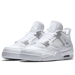 Jordan White and Silver Athletic Shoes